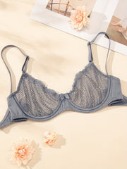 Sexy Bra Women's Plus Mesh Balconette Bra