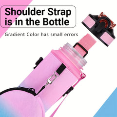 Gradient 32oz Water Bottle w/ Neoprene Sleeve & Mini Purse