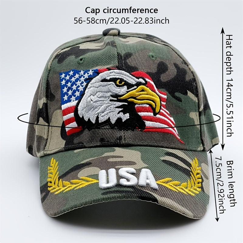 Eagle Embroidered Baseball Cap Tactical Camouflage Sunshade Dad Hat