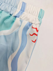 Cartoon Print High Waist Casual Shorts for Women