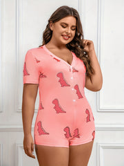 Sexy Dinosaur Print Pajama Romper