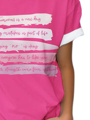 Kids Letter Graphic Short Sleeve T-shirt Summer Sports Clothes