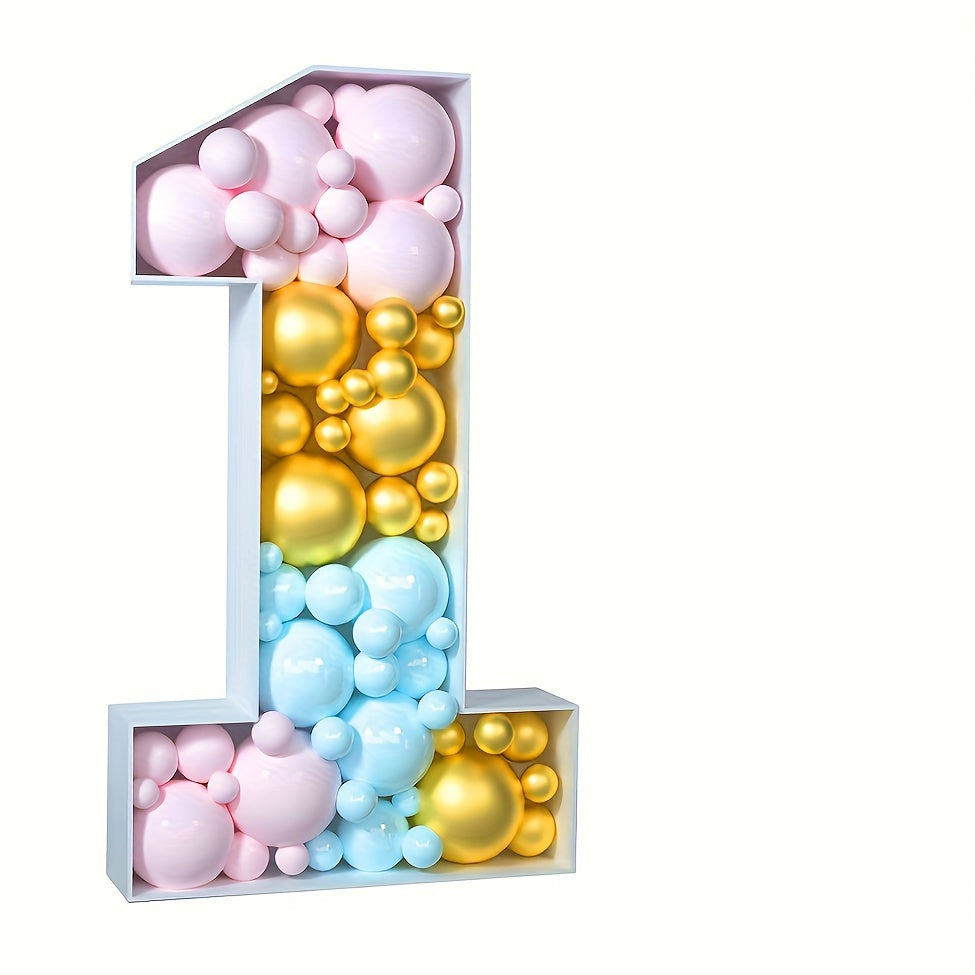 Number Mosaic Balloon Frame 0-9 Birthday Wedding Anniversary Decor