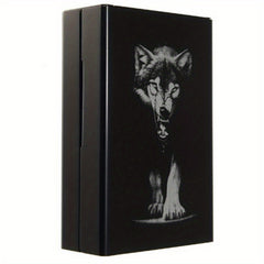 Wolf Pattern Cigarette Case Holder Automatic Pop up