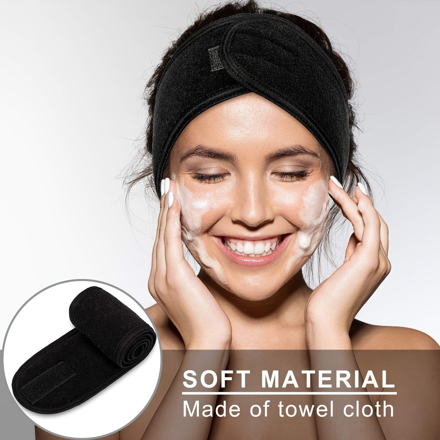 Coral Fleece Hair Band Soft Towel Head Band for Face Washing Shower Sports Yoga
