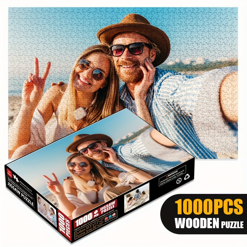 Custom Wooden Puzzle Photo Painting Personalized Portrait Gift