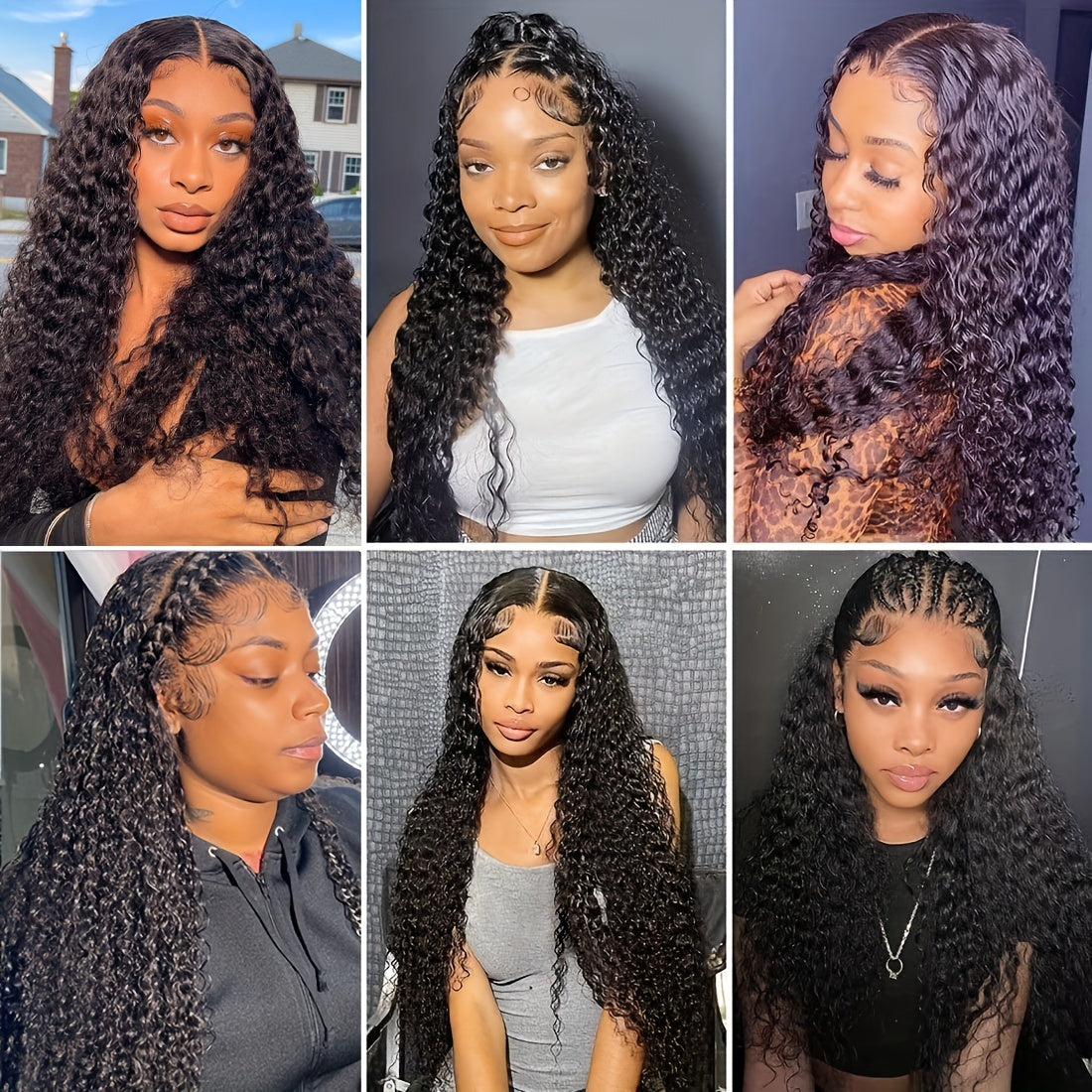 Deep Curly Lace Front Wigs Human Hair Wig Kinky Curly Glueless