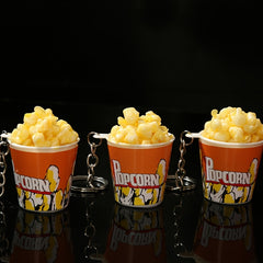 PVC Food Popcorn Key Ring for Car Key Chain