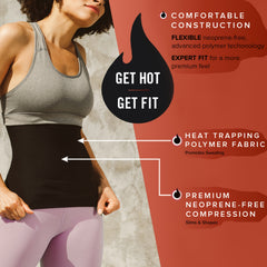 SCARBORO Waist Trainer Trimmer Belt Sauna Girdle Cincher Shaper