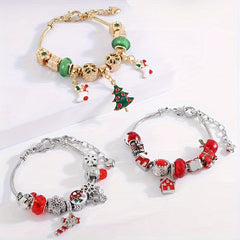Christmas Bracelet DIY Santa Claus Snowflake Pendant Christmas Gift