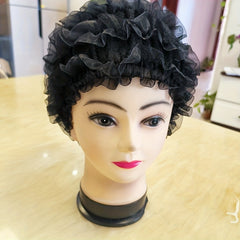 Lace Ruffles Beanie Turban Cap Casual Bonnet Solid Ramadan Beanie Cap