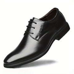 Men's Almond Toe Derby Shoes Lace up Front Dress Shoes