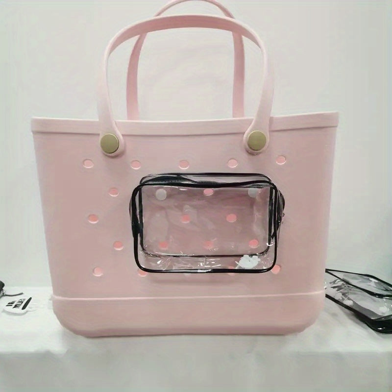 Transparent Hanging Beach Bag Organizer Waterproof Tote Travel Accessories