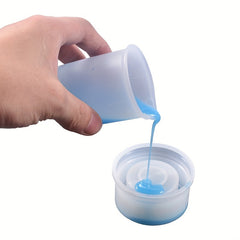 5pcs Silicone Measuring Cup Set Clear Graduated Epoxy Split Cup Art Kitche