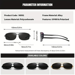 RoyalHot Polarized Sunglasses Rectangle Frame Driving Glasses