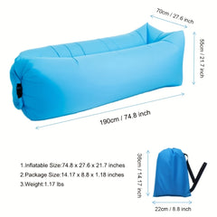 Foldable Inflatable Sofa Ultralight Sleeping Bag Air Bed Lounger Travel Sack