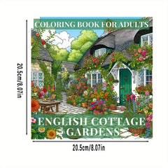 Whimsical English Garden Coloring Book - 22 Pages of Relaxing Illustrations