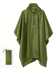 Men's Casual Hooded Raincoat Waterproof Rain Poncho for Outdoor Activities