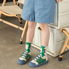 5 Pairs Kids Casual Sports Socks - Breathable & Comfortable for Summer & Spring
