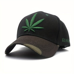 Leaf Embroidery Baseball Cap Camouflage Dad Hat Hip Hop Adjustable Sun Hats