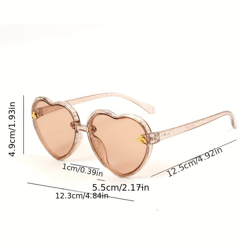 Girls Heart Shaped Sunglasses for UV Protection