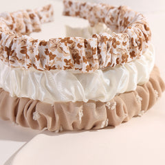 3pcs Ditsy Floral Print Ruffle Headband Set