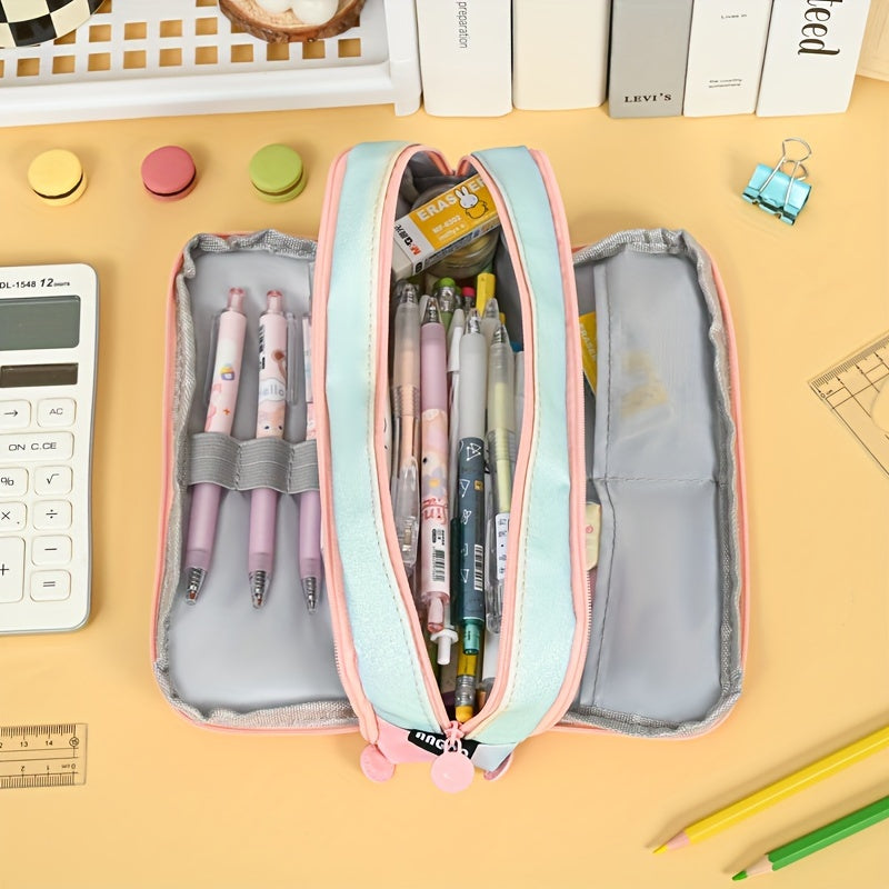 Large Capacity Colorful Pencil Case for Elementary School