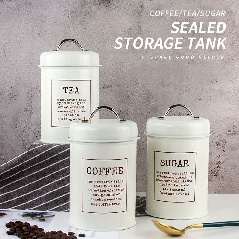 3pcs Coffee Storage Set Sealed Jars Food Container