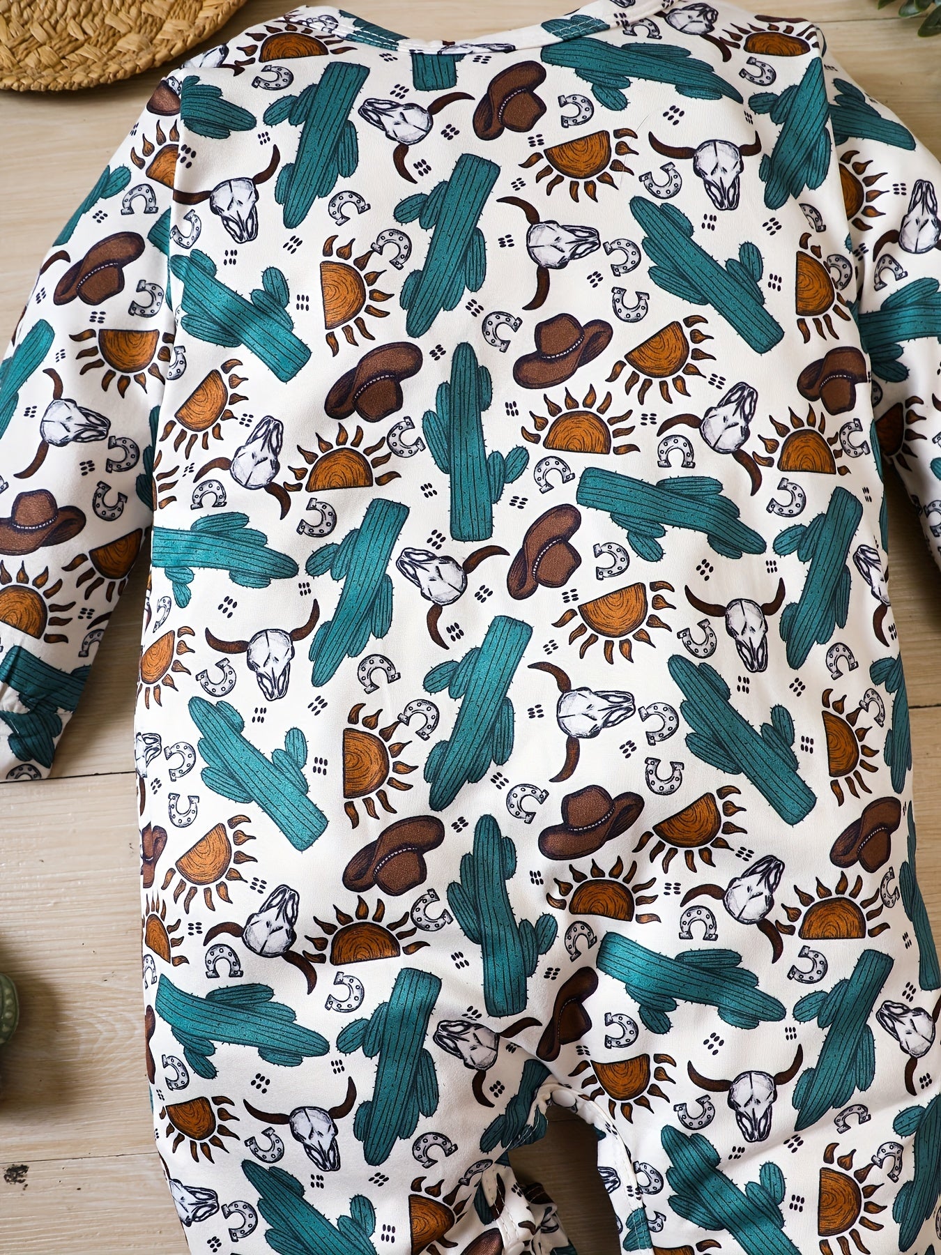Autumn Newborn Baby Jumpsuit Western Cowboy Graphic Onesie Clothes