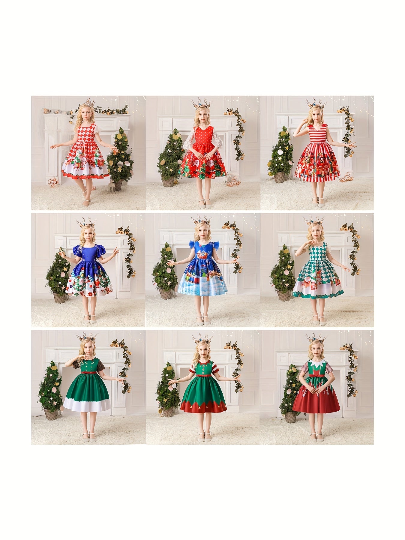 Girl's Christmas Style A-Line Dress Fairy Tale Character Cosplay Costume