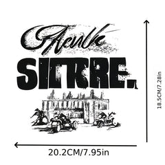 Motorcycle Letter Sikre Pattern Heat Transfer Stickers for DIY