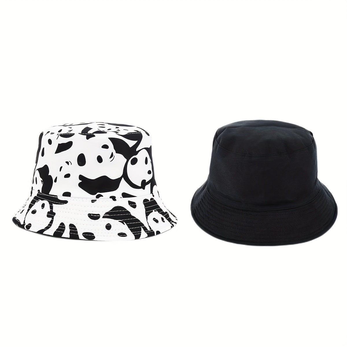 Printed Bucket Hat Cartoon Pattern Reversible Sunscreen Fisherm