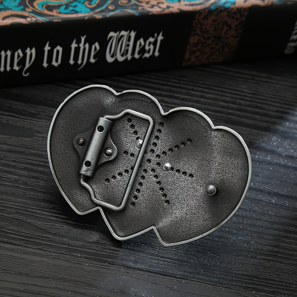 Western Cowboy Men's Heart Horse Belt Buckle