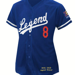 Athletic Letter Number 8 Graphic Sports T Shirt Memorial Baseball Jersey