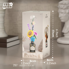 Mini Building Blocks Floral Architecture Set DIY Flowers Adults
