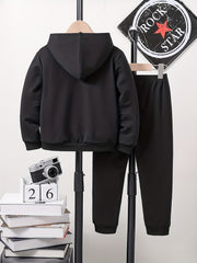 Toddler Boy's Clash 2pcs Hoodie & Sweatpants Set Cartoon Eye Graphic Outfit