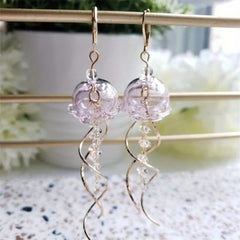 Creative Jellyfish Tassel Earrings Holiday Gift For Girls Summer Vacation