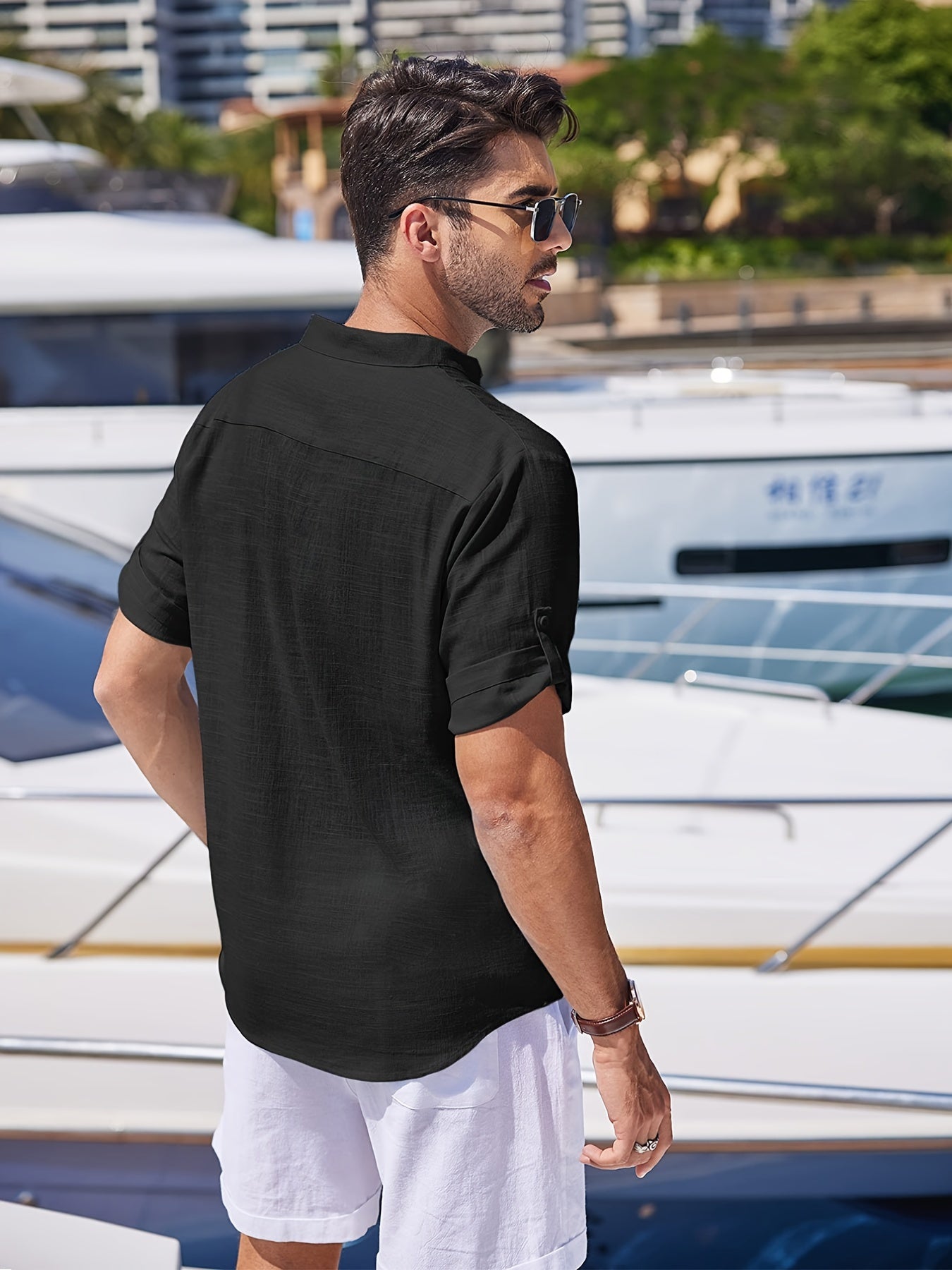 Men's Casual Trachten Shirt For Summer Vacation