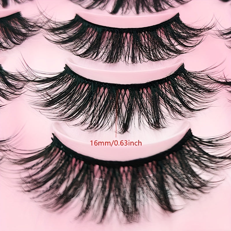 20 Pairs Faux Mink Lashes Fluffy Natural False Eyelashes Long 3D Cat Lashes