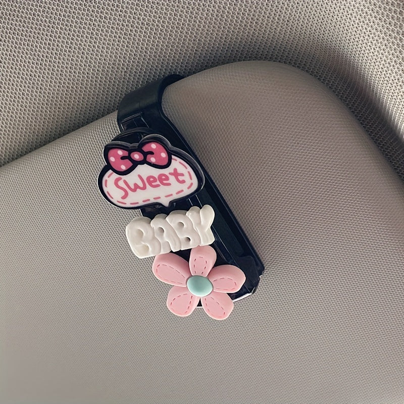 Astronaut Flowers Sun Visor Sunglasses Holder