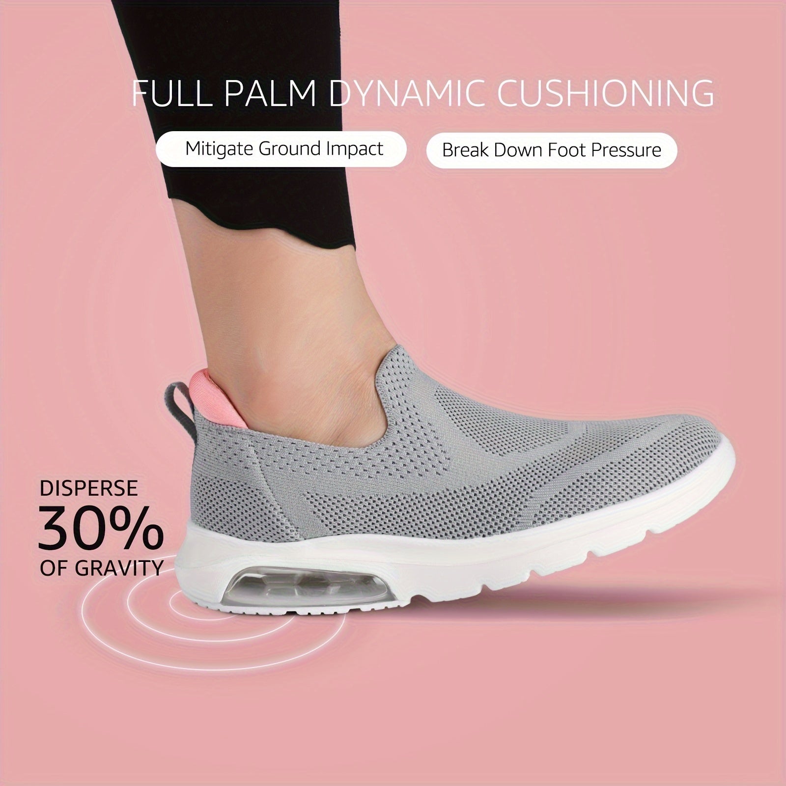 Breathable Slip-on Sneakers w/ Air Cushion for Outdoor