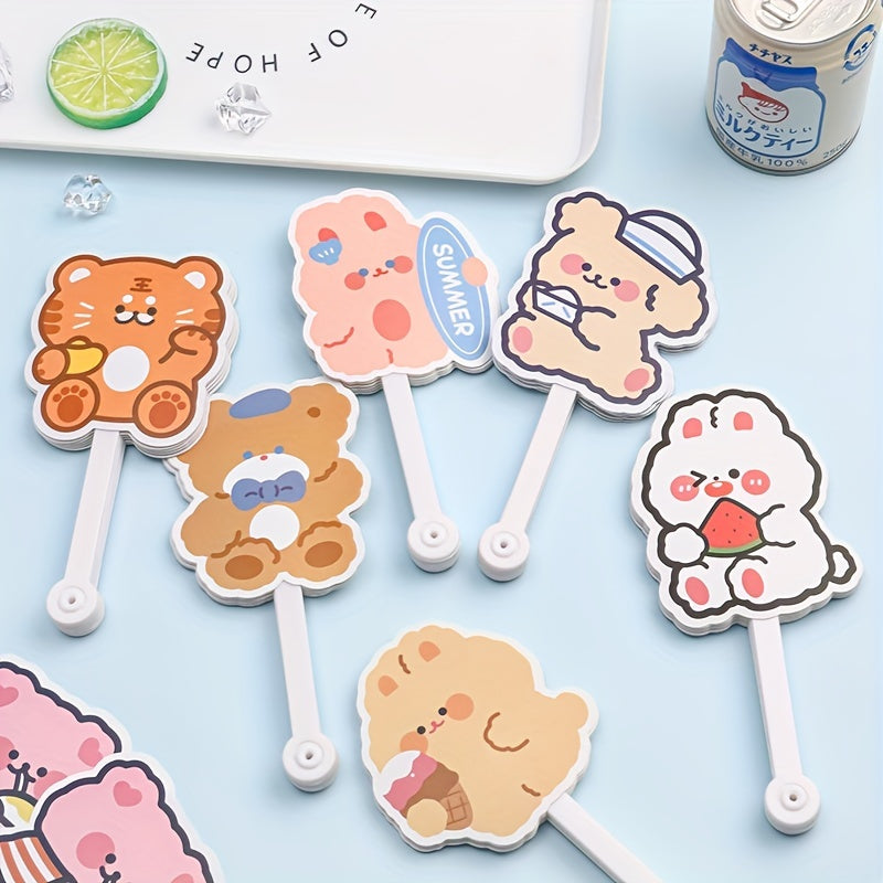Summer Cartoon 6 Fold Fan for Students