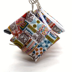 Rural Art Printing Wallet Coin Purse Girl Card Case Key Bag