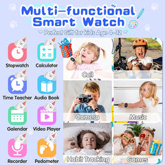 Kids Smart Watch Games Alarm IP68 Waterproof Step Calorie Tracker Fitness
