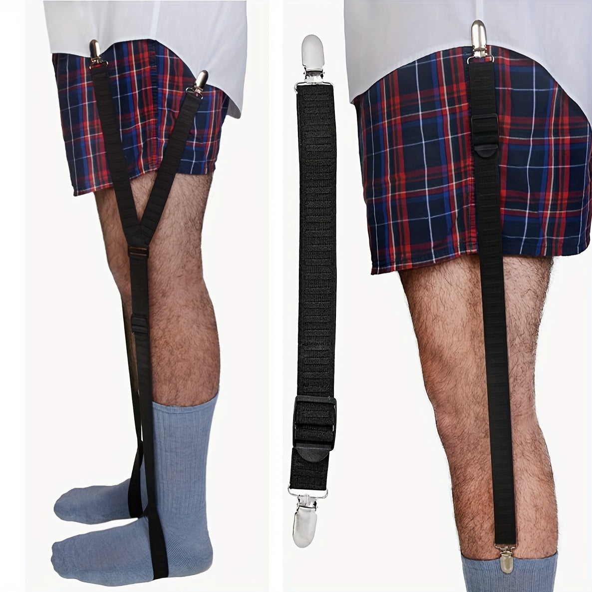 Adjustable Shirt Stays Military Elastic Garter Straps