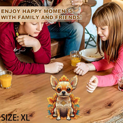 Wooden Puppy in Flower Cluster 3D Puzzle Toy