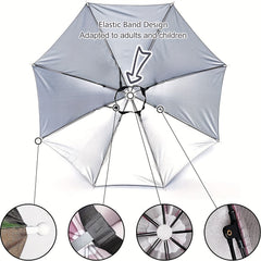 Foldable Anti UV Umbrella Hat for Fishing Golf Camping Beach Gardening