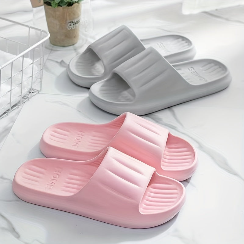 Women's Solid Indoor Pillow Slides Minimalist Soft Sole Slippers
