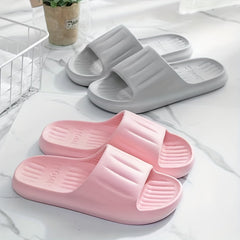 Women's Solid Indoor Pillow Slides Minimalist Soft Sole Slippers