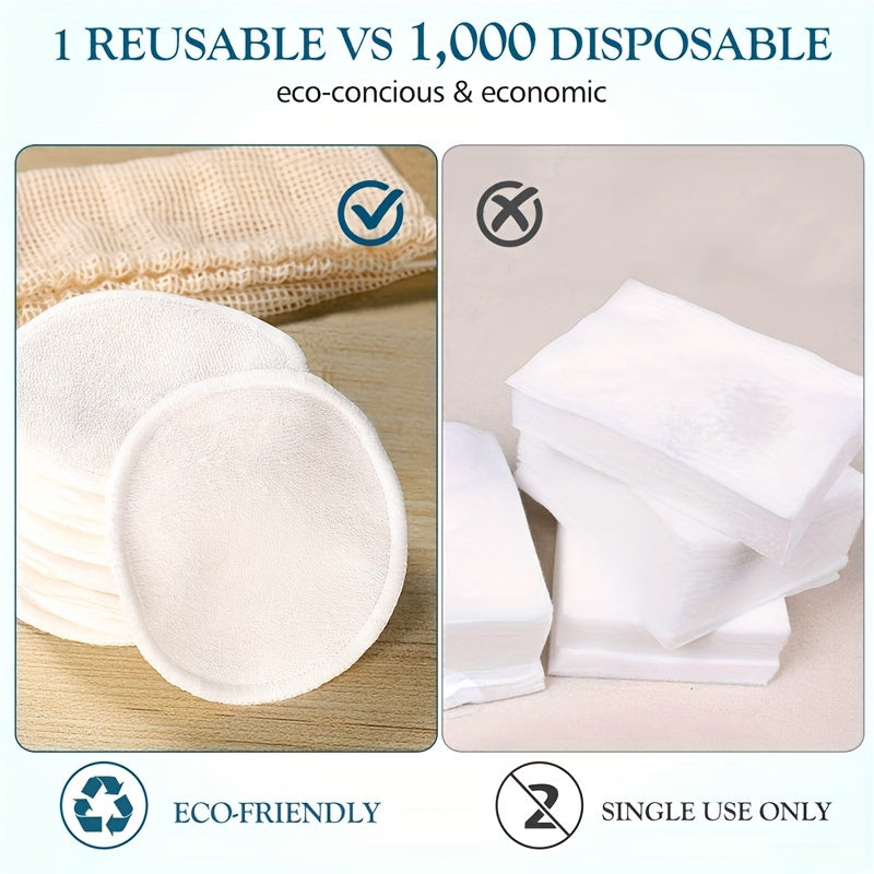Eco Friendly Reusable Makeup Remover Pads with Washable Bag